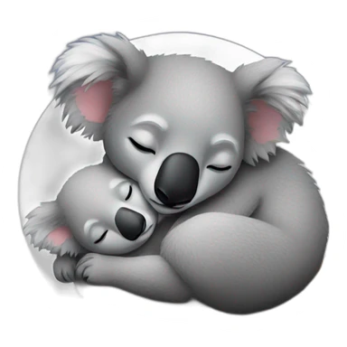 cuddling koalas sleeping sticker