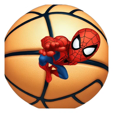 Spiderman basketball  sticker