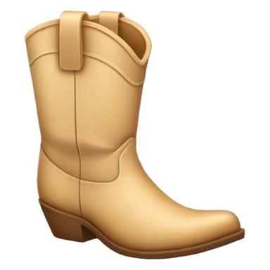 One set of beige cowboy boots sticker