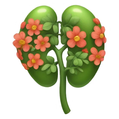 Floral kidney  sticker