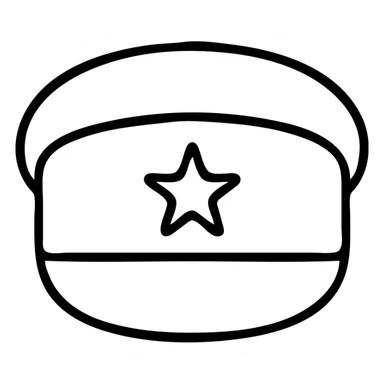 Communist cap with red star sticker