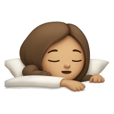 brown hair girl sleeping sticker