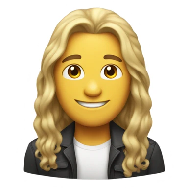 smiling solo with long hair thinner  sticker