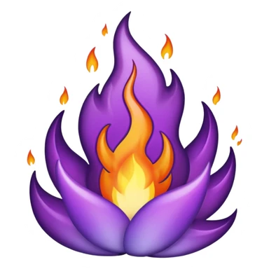 Purple flame sticker