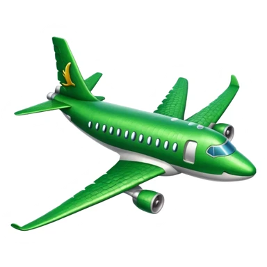 A plane with crocodile head sticker