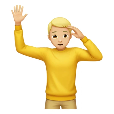 A yellow man that does the dab. sticker