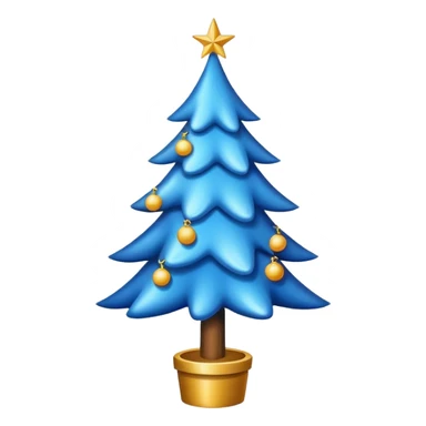 blue Christmas tree sticker