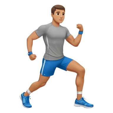 man doing lunges sticker