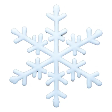 A white, sparkling snowflake. sticker