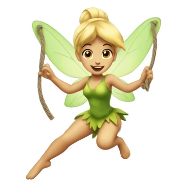 TinkerBell playing bungee sticker