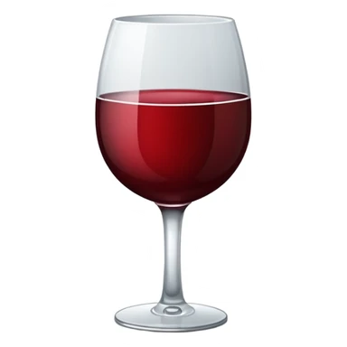 glass of wine in sticker style with a white stroke around that a little shadow sticker