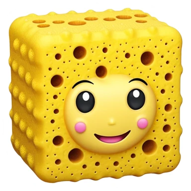 yellow surreal kitchen sponge sticker