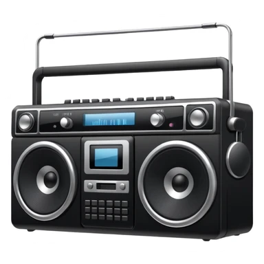 boombox with dancing silhouette nearby sticker