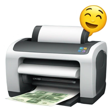 Printer printing money sticker