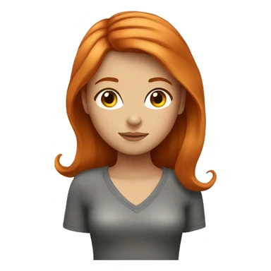 Beautiful girl with ginger hair sticker