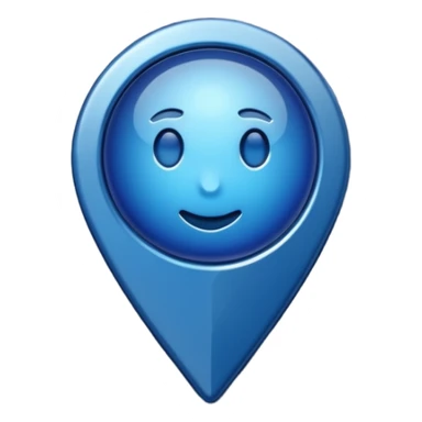 Blue navy location pin sticker