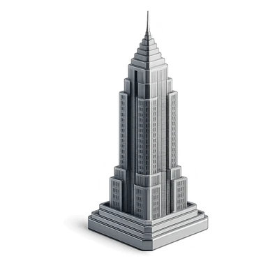 skyscraper in chrome style sticker
