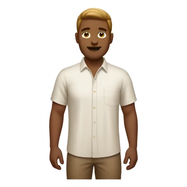 white shirt guy with soft brown shirt sticker