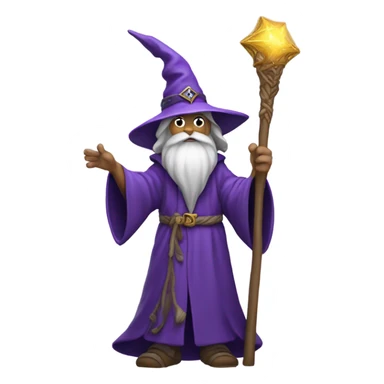 purple hat wizard
 sticker
