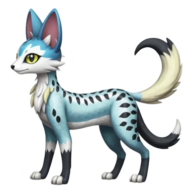 Meloetta-Trico-Silvally-Nargacuga-Sergal-Serval-Fakémon-creature-hybrid sticker