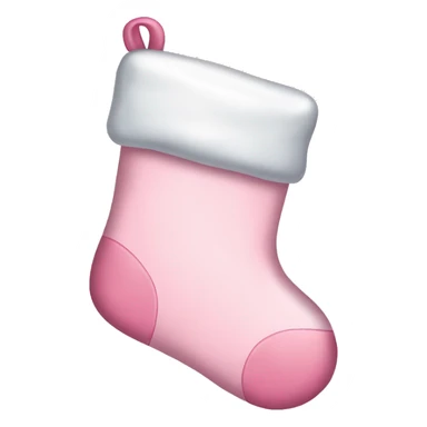 light pink Christmas stocking with bow sticker
