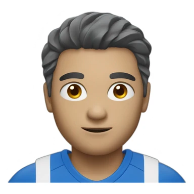 blue handball player sticker