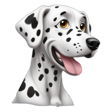 Dalmatian Dog Disc Jocker sticker