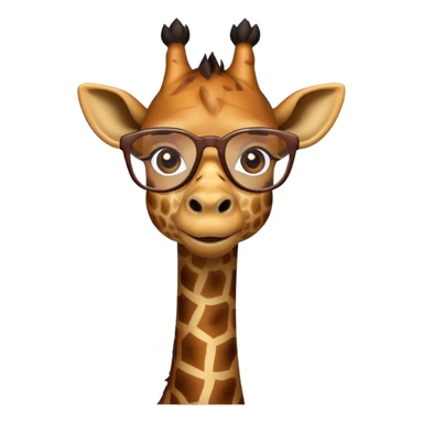 Jirafa con lentes  sticker