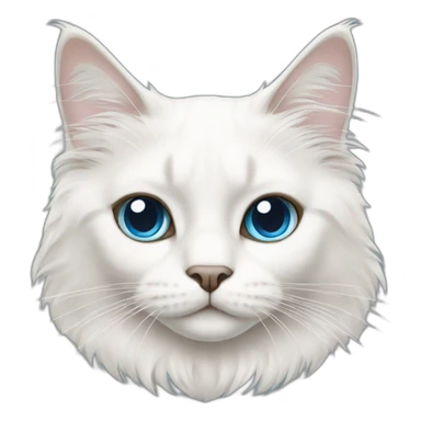 White ragdoll cat sticker