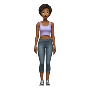 Woman with a short croptop on sticker