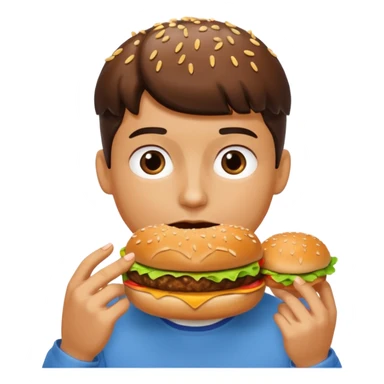 comiendo hamburguesa sticker