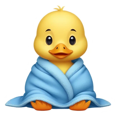 Cute duck with blanket sticker