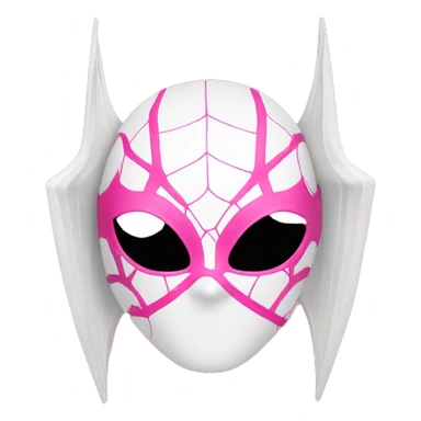 spiderwoman mask white and pink sticker