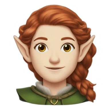 rose leslie as an elf sticker