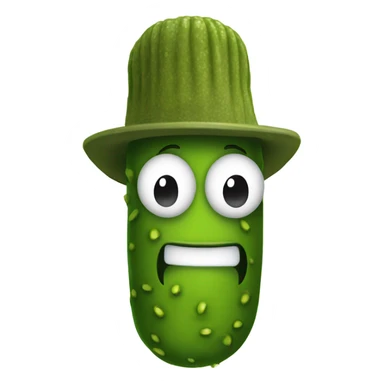 pickle with hat sticker
