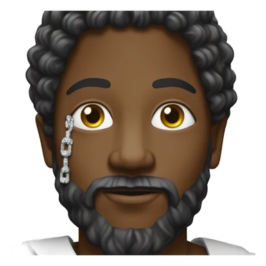 Black Jesus with a blinging chain on sticker