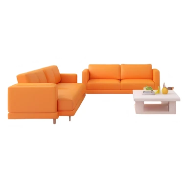 dog family gathered around a coffee table in a modern family room sticker