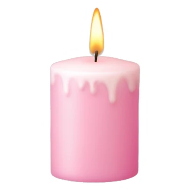 christmas pastel pink candle  sticker