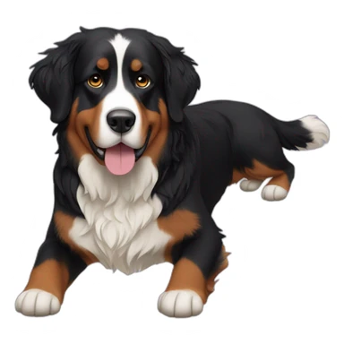 Bernese Mountain Dog side profile sticker