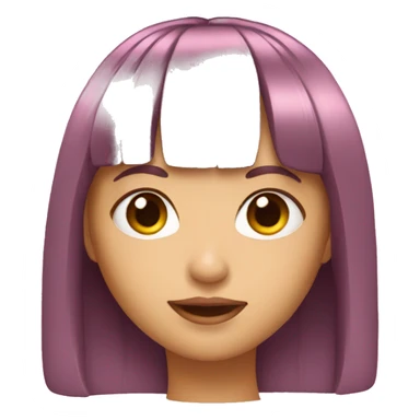 Girl with bang sticker