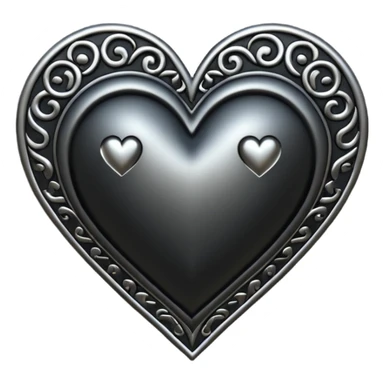 black metal make up heart sticker