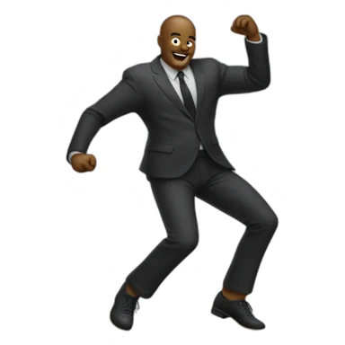 creepy dancing big man sticker