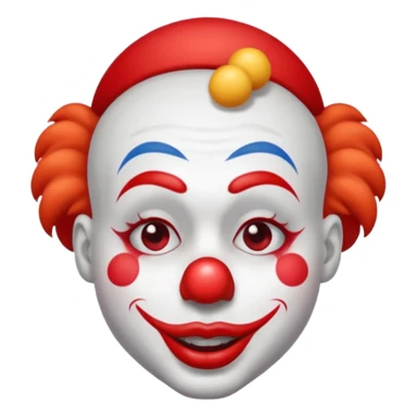 clown eyes closed sticker