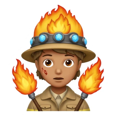 Brain with fire describe passion explorer person sticker