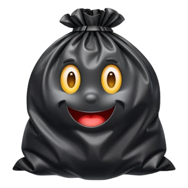 trash bag with nothin on it, just the plain trash bag sticker