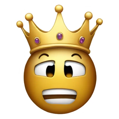 trouble emoji with crown sticker