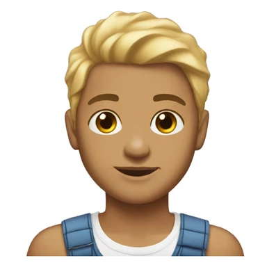 Light skin teenager low cut sticker