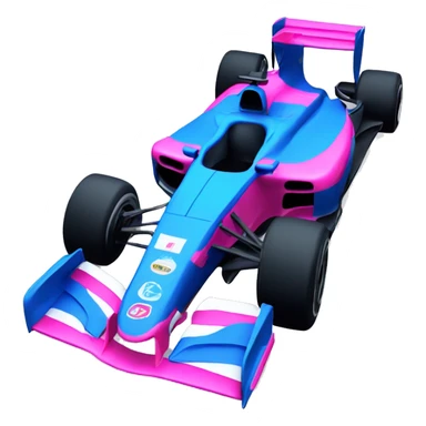 Formula1 blue and pink car sticker