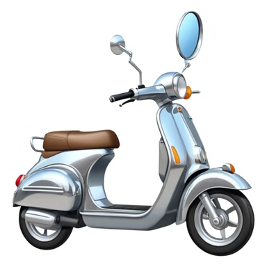 Scooter with mirrors sticker