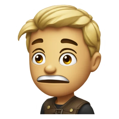 Cry face with hards  sticker